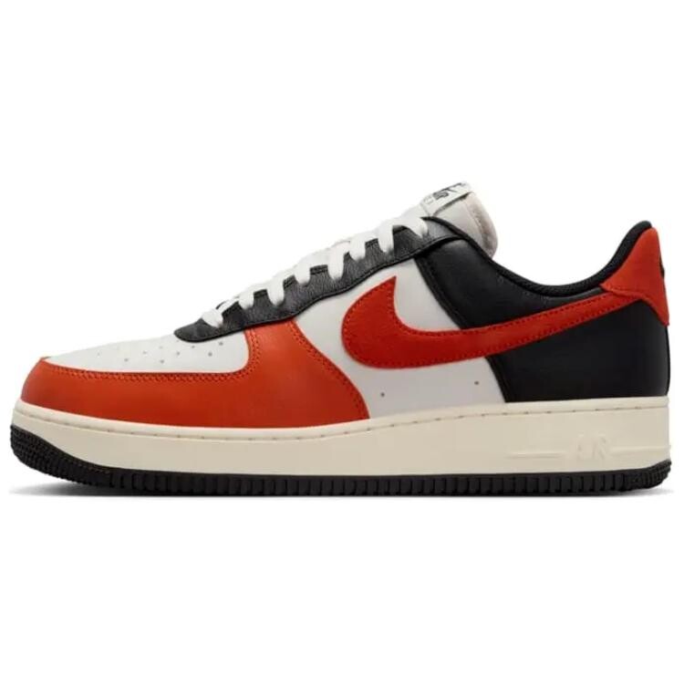 

Кроссовки Nike Air Force 1 Skateboarding Shoes Unisex Low-top White-Black-Red, темно-красный/белый/черный