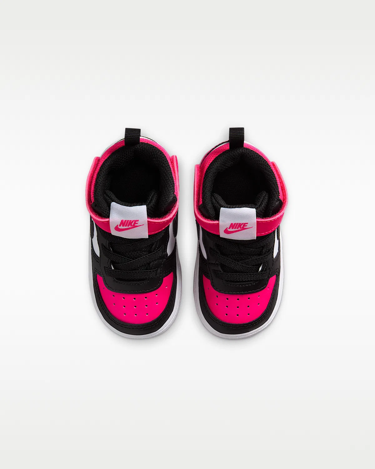 Кроссовки Nike Court Borough Mid 2 для малышей, White/Fierce Pink/Black — фото 4
