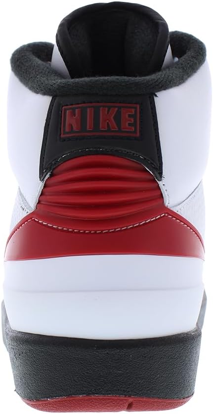 Кроссовки Retro Air Jordan 2 - White, Fire Red, Black, Sail, Cement Grey Nike, белый/черный/красный — фото 4