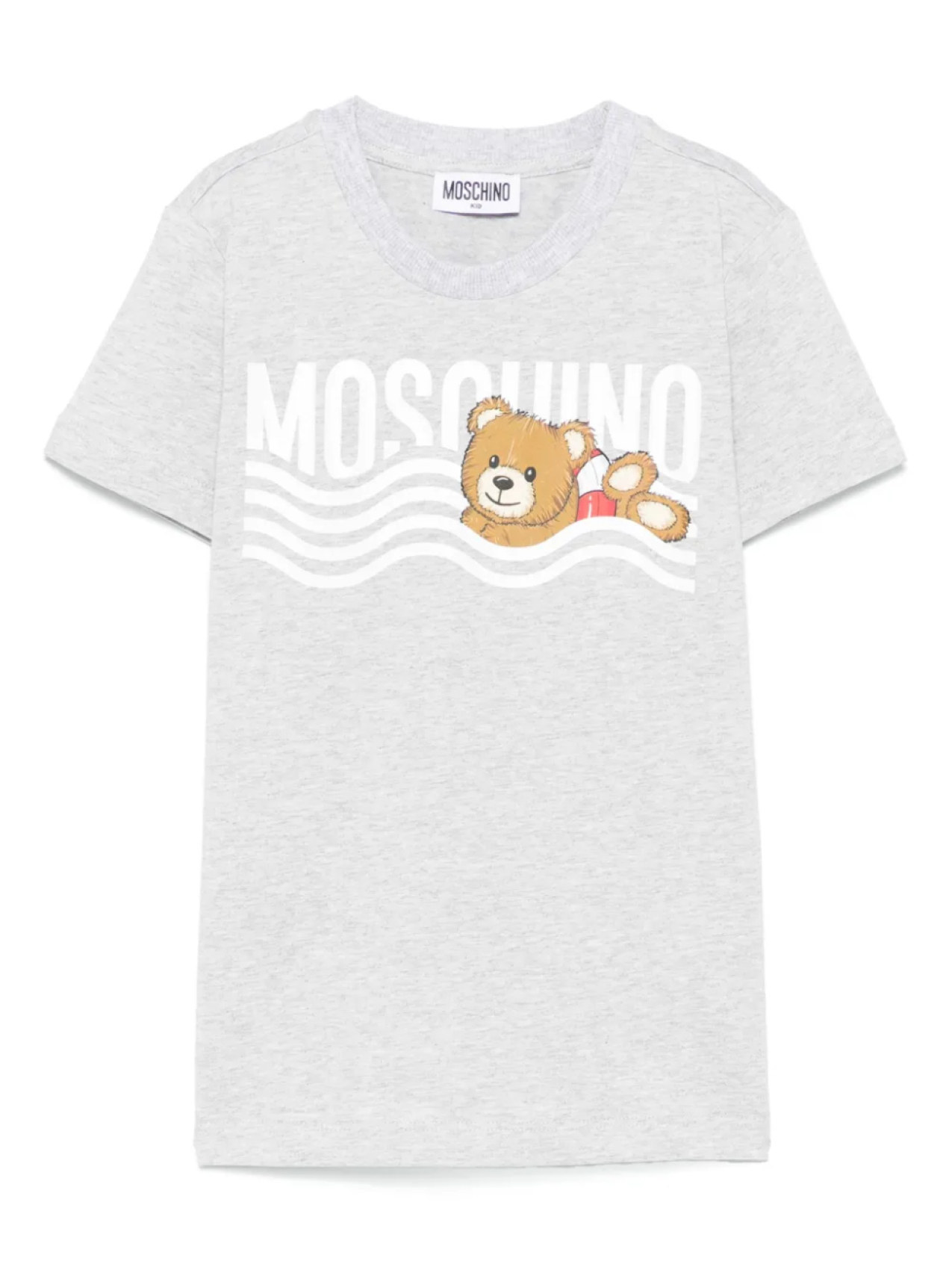 

Футболка с логотипом Moschino Kids, серый