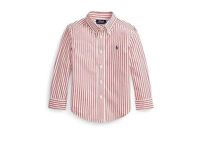 Рубашка хлопковая Plaid Cotton Poplin Shirt Polo Ralph Lauren Kids, Nantucket Red/White