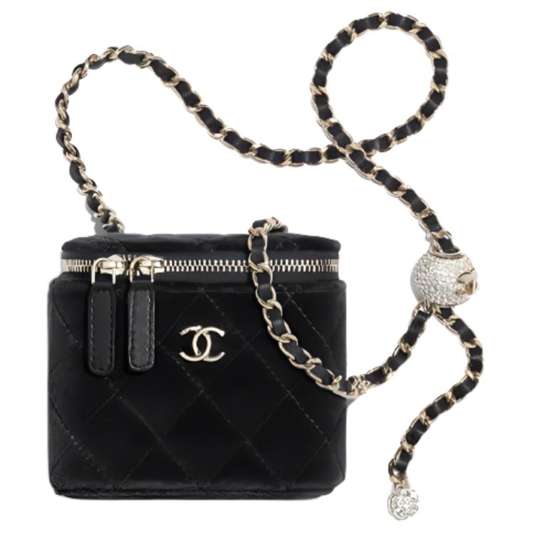 

CHANEL Вельюровая коробочная сумочка через плечо кроссбоди