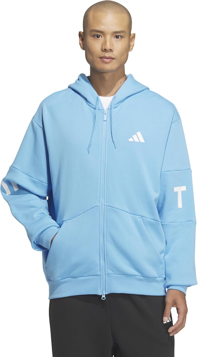 

Мужская толстовка на молнии Adidas, синий