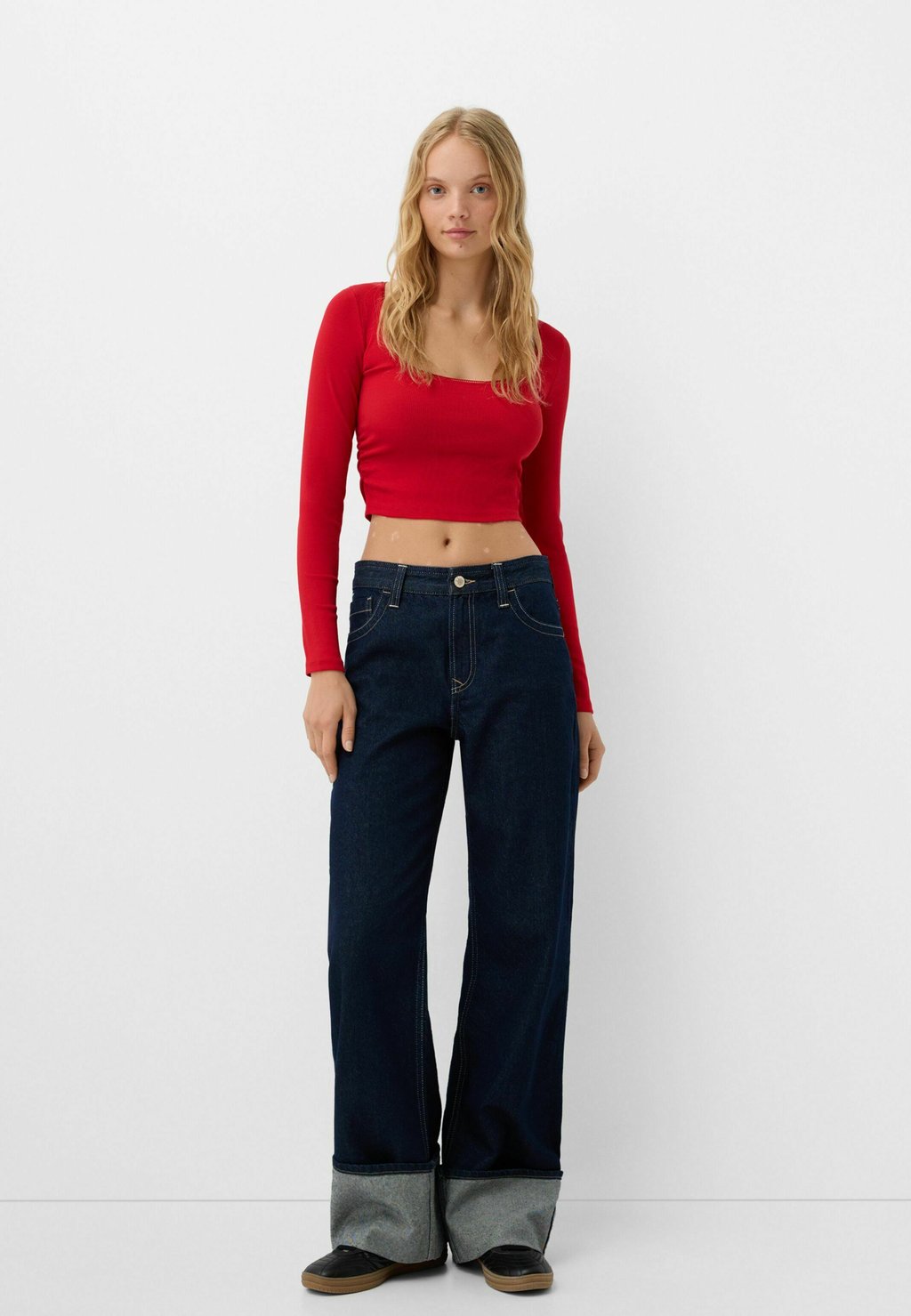 

Джемпер 2 PACK SCOOP NECK Bershka, красный