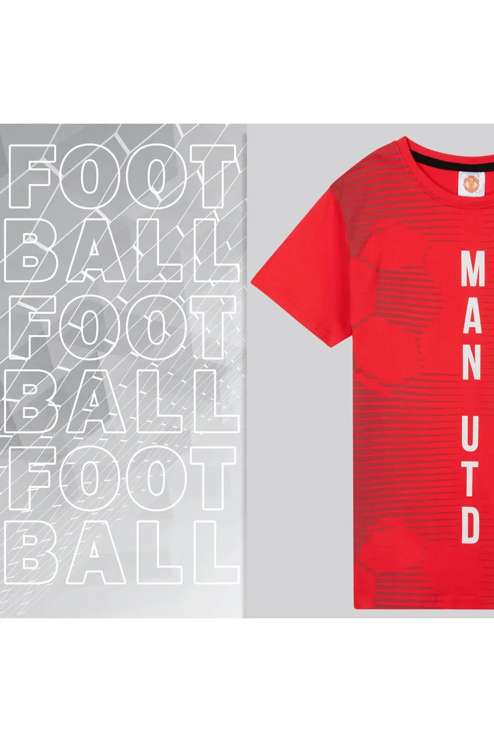 Пижама-шорты для мальчиков Manchester United Manchester United Fc, красный — фото 3