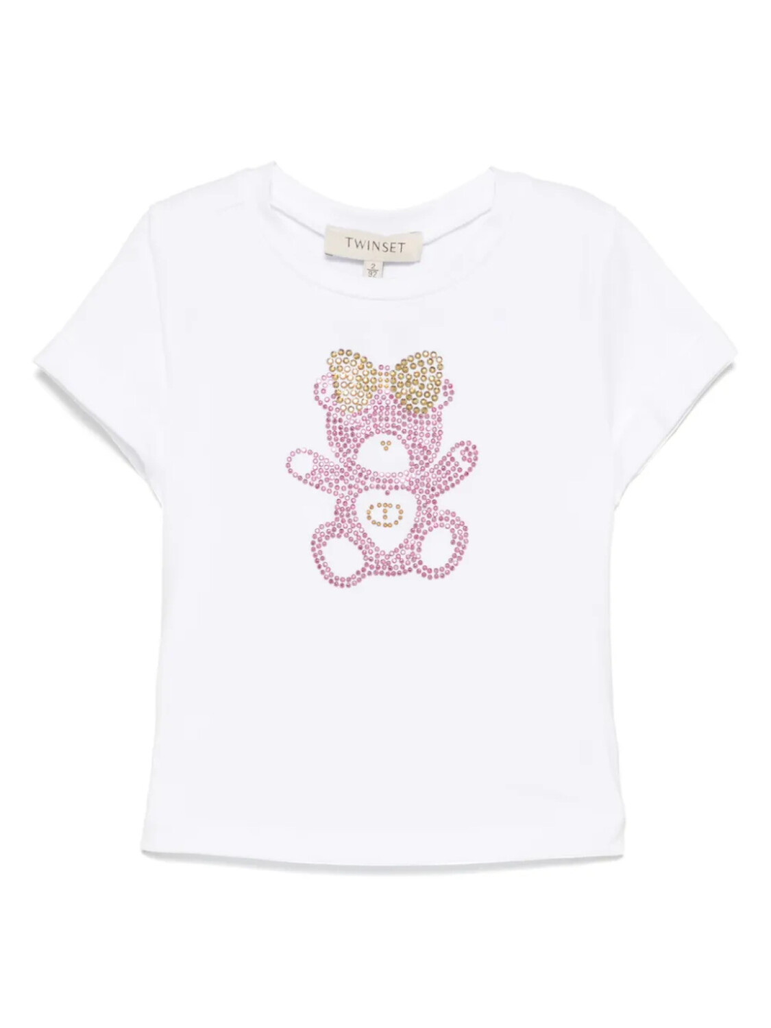 

TWINSET Kids футболка с кристаллами, белый