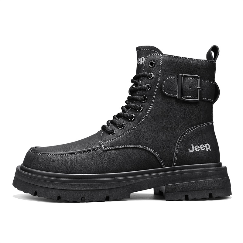 

Jeep Винтажные классические ботинки Martin Crew Martin Boots мужские черные Warrior