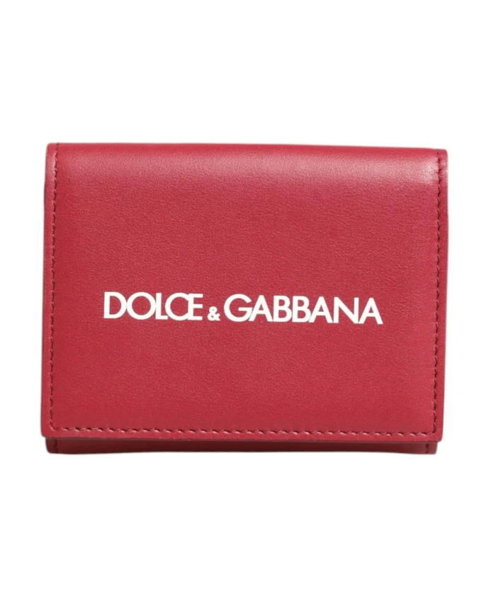 

Кошелек-Портмоне с крупным логотипом, складывающийся в три части Dolce & Gabbana, красный