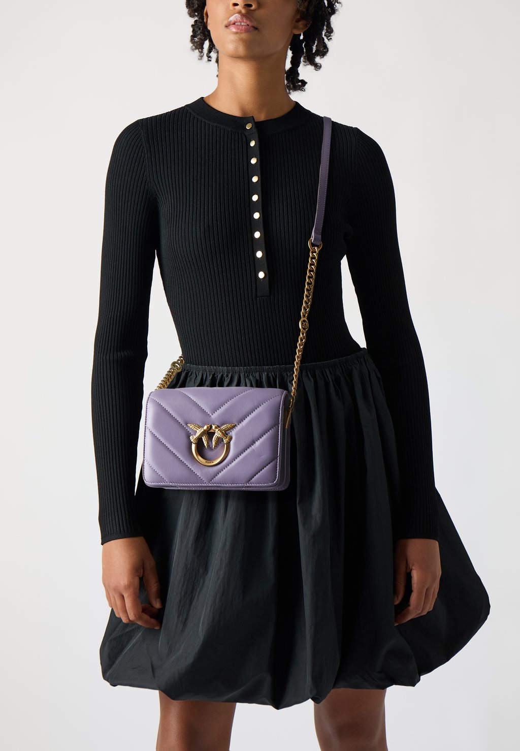 

Сумка через плечо LOVE CLICK MINI CHEVRON - Across body bag Pinko, фиолетовый