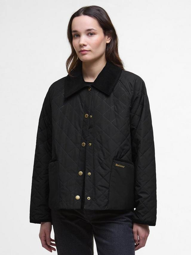 

Анисовая стёганая куртка Barbour, Black/Classic Tartan