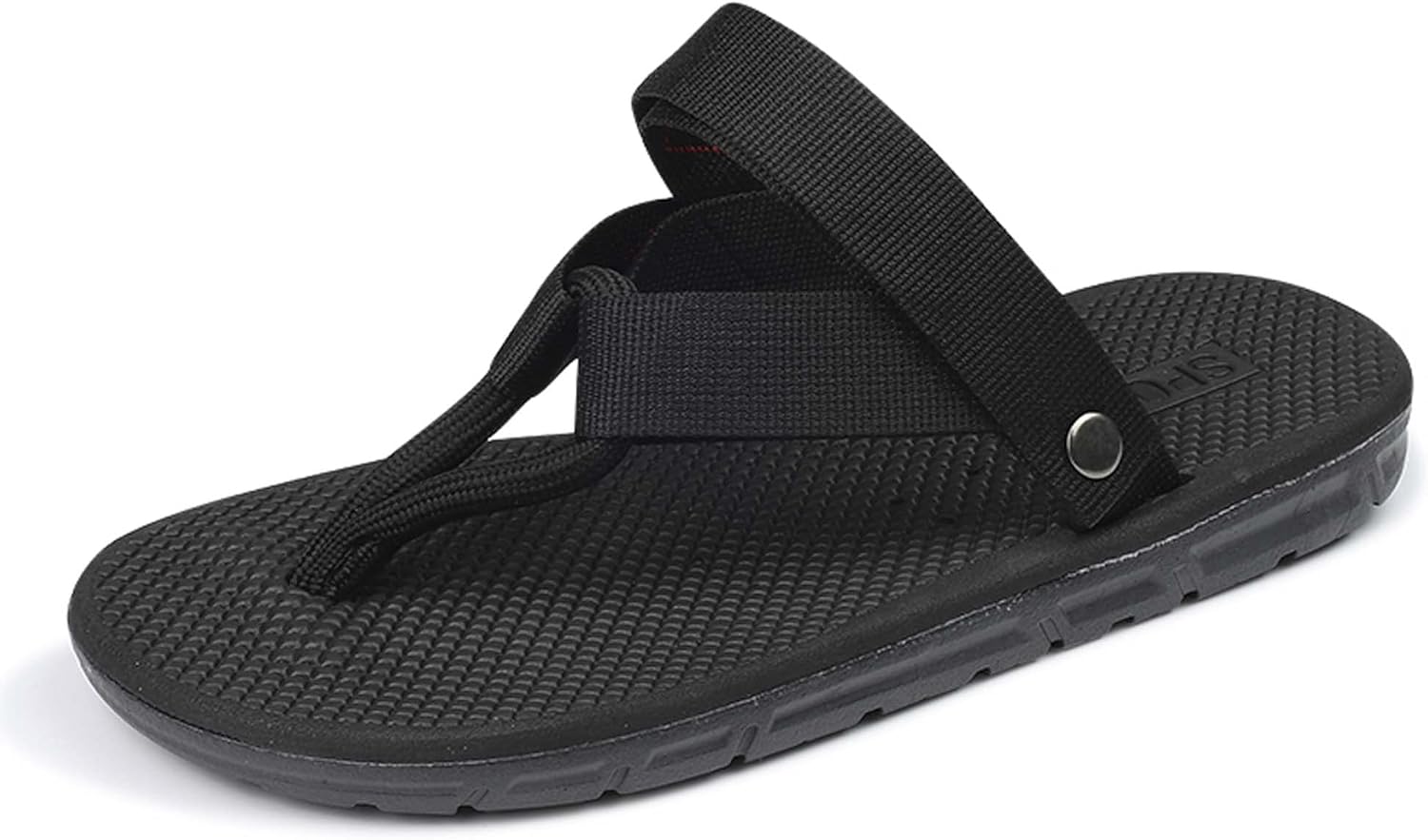 

Летние шлепанцы Модные простые тапочки Мужские пляжные сандалии с противоскользящей подошвой Сандалии против скольжения повседневные EVA с ровным каблуком Generic, черный