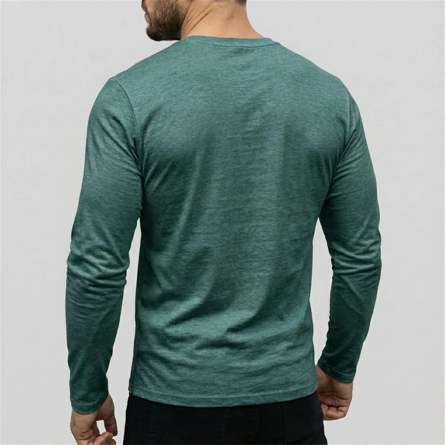 Мужская компрессионная футболка для тренировок Long Sleeve Moisture Wicking — фото 3