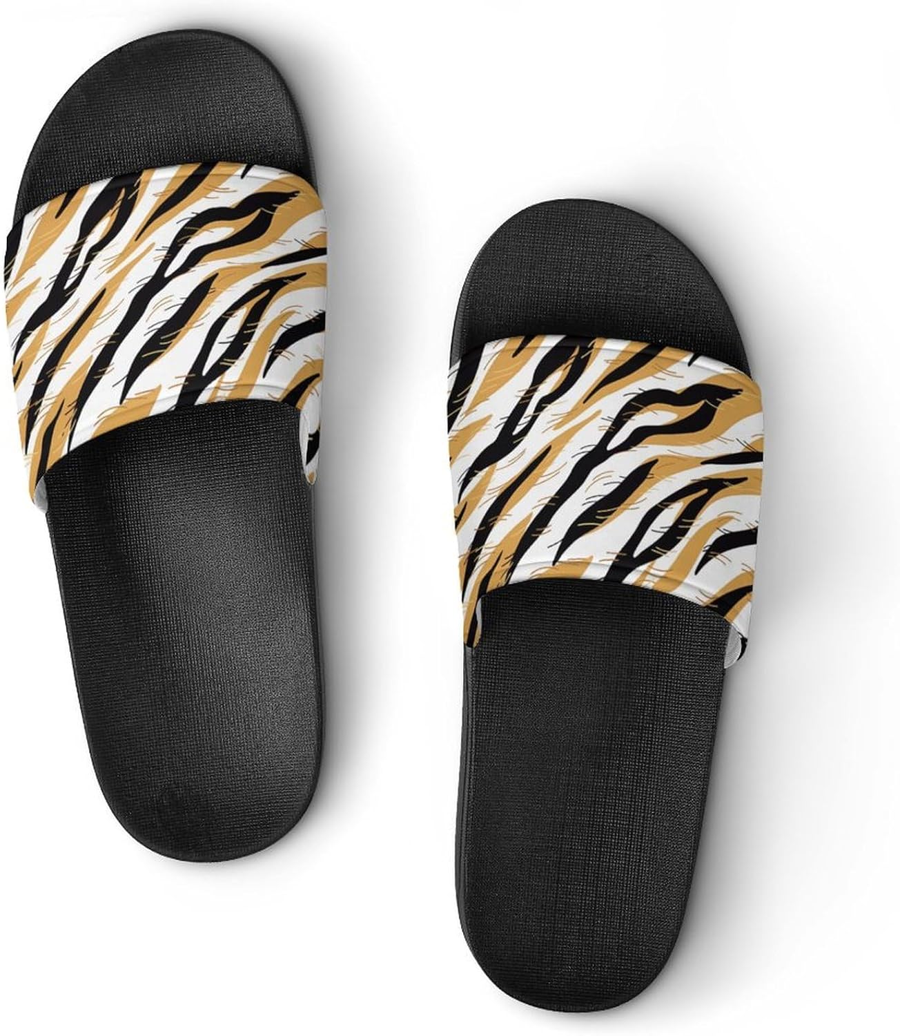 

Сланцы с тигровым узором GUPNWQXX для мужчин и женщин, домашние, нескользящие, для ванной, с открытым носком, легкие, для бассейна, на плоской подошве, белый