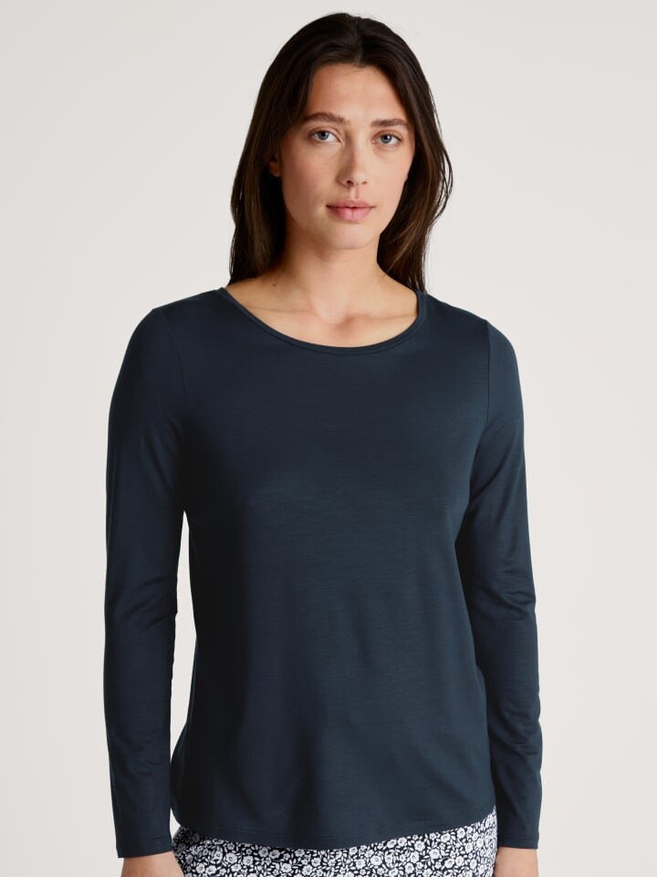 

Лонгслив Calida Shirt, цвет peacoat blue