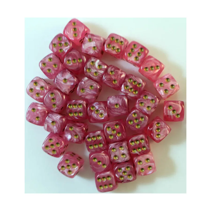 

d6 12мм Розовый с золотом (36), Dice - Easter (Chessex)