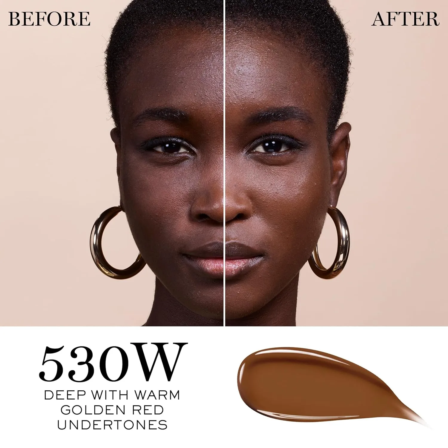 Тональный крем Lancôme Teint Idole Ultra Wear Care & Glow Longwear Foundation с SPF 27, увлажняющий, со средней степенью покрытия, которое можно наслаивать, и сияющим финишем., 530W: deep with warm golden red undertones — фото 2