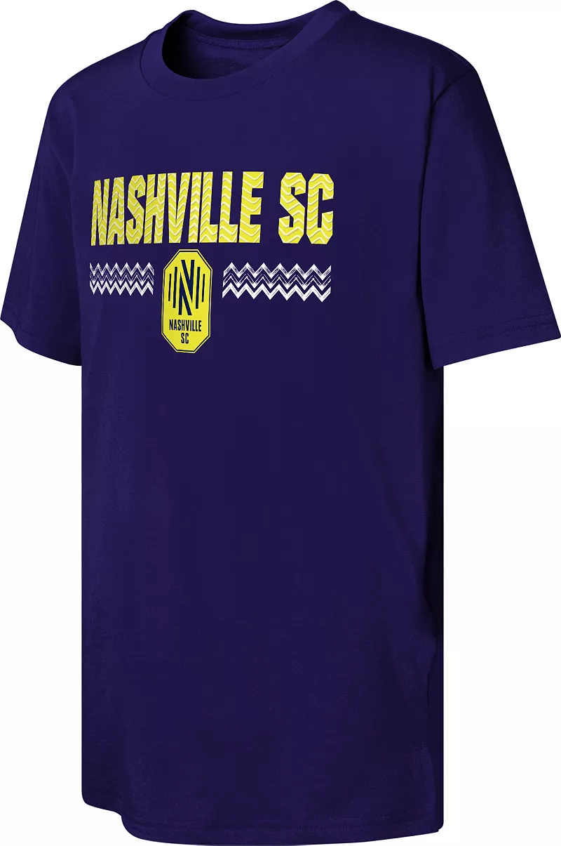 

Темно-синяя футболка MLS Youth Nashville SC Wordmark Outerstuff