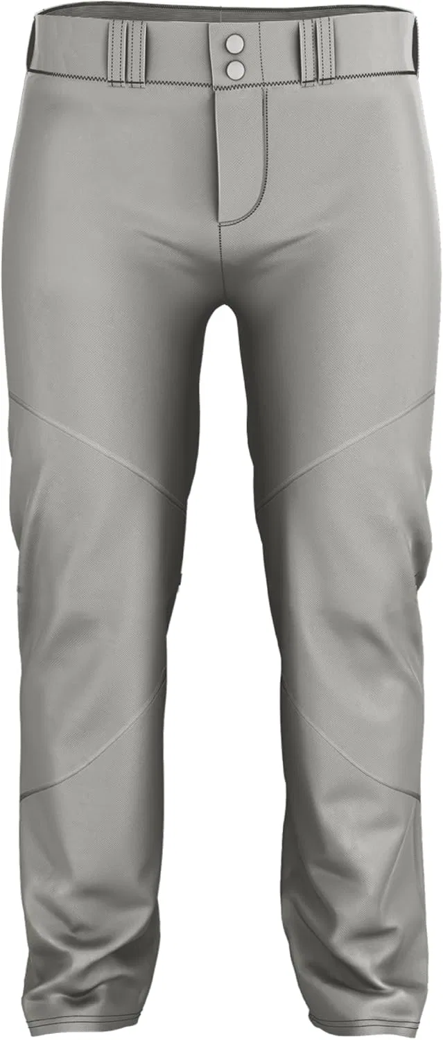Детские бейсбольные брюки Alleson Athletic Crush Premier - дышащие брюки из эластичной ткани Dura-Stretch для комфортного ношения в течение всего дня, серый