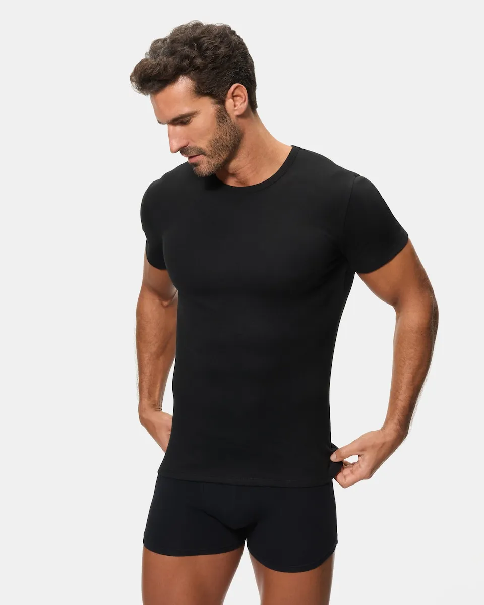 

Мужская термологическая футболка с коротким рукавом из хлопка Abanderado, черный