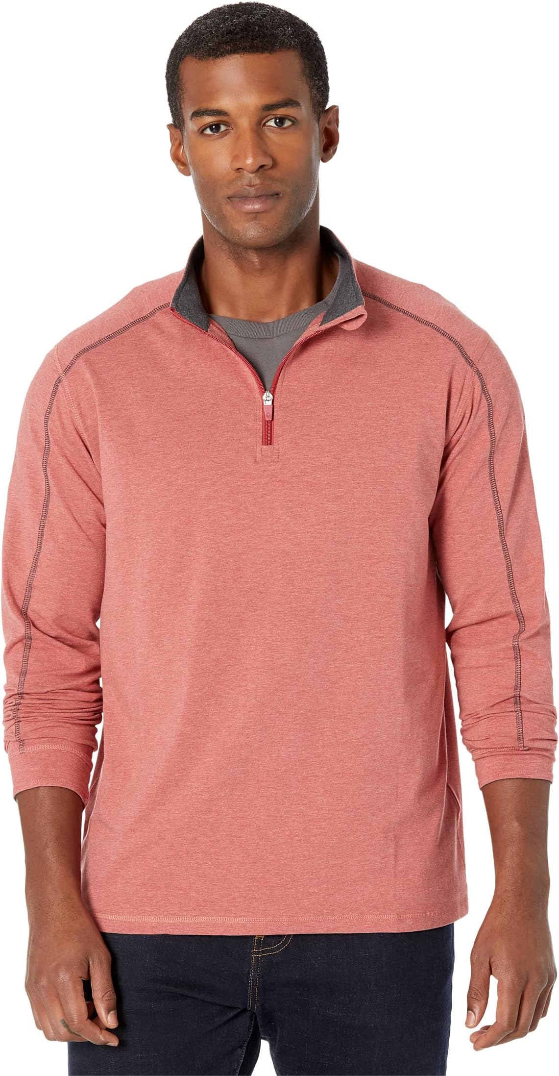 

Пуловер tasc Performance Carrollton 1/4 Zip, цвет Earth Red Heather