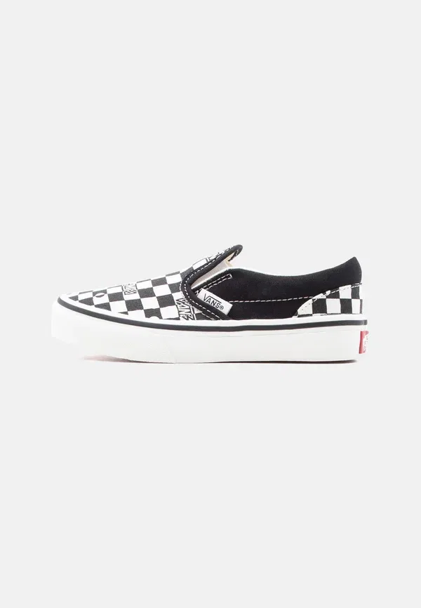 Классические слипоны Vans, черно-белые