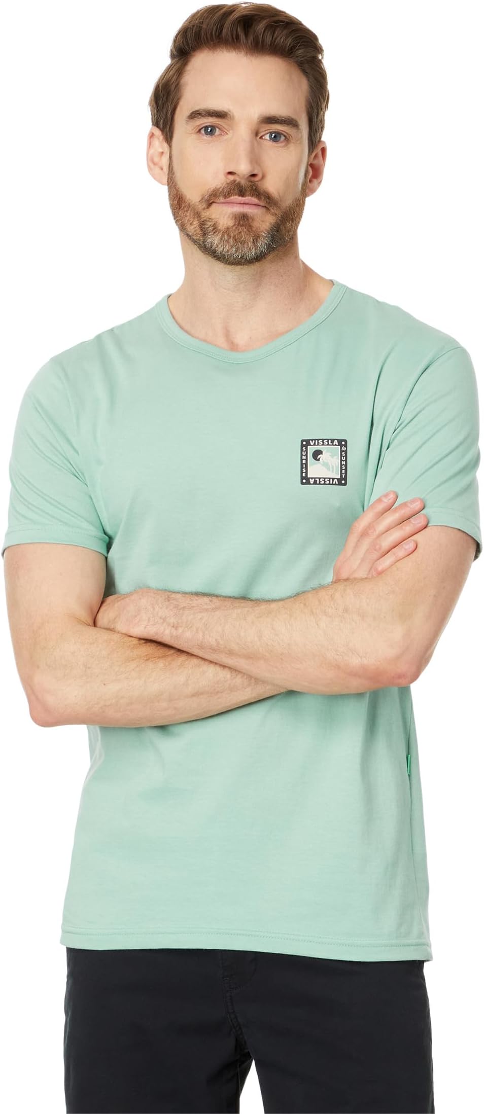 

Футболка VISSLA Sunrise Organic Short Sleeve Tee, цвет Jade