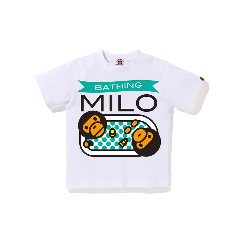 Футболка для детей Crew Neck Moderate A BATHING APE, белый whx