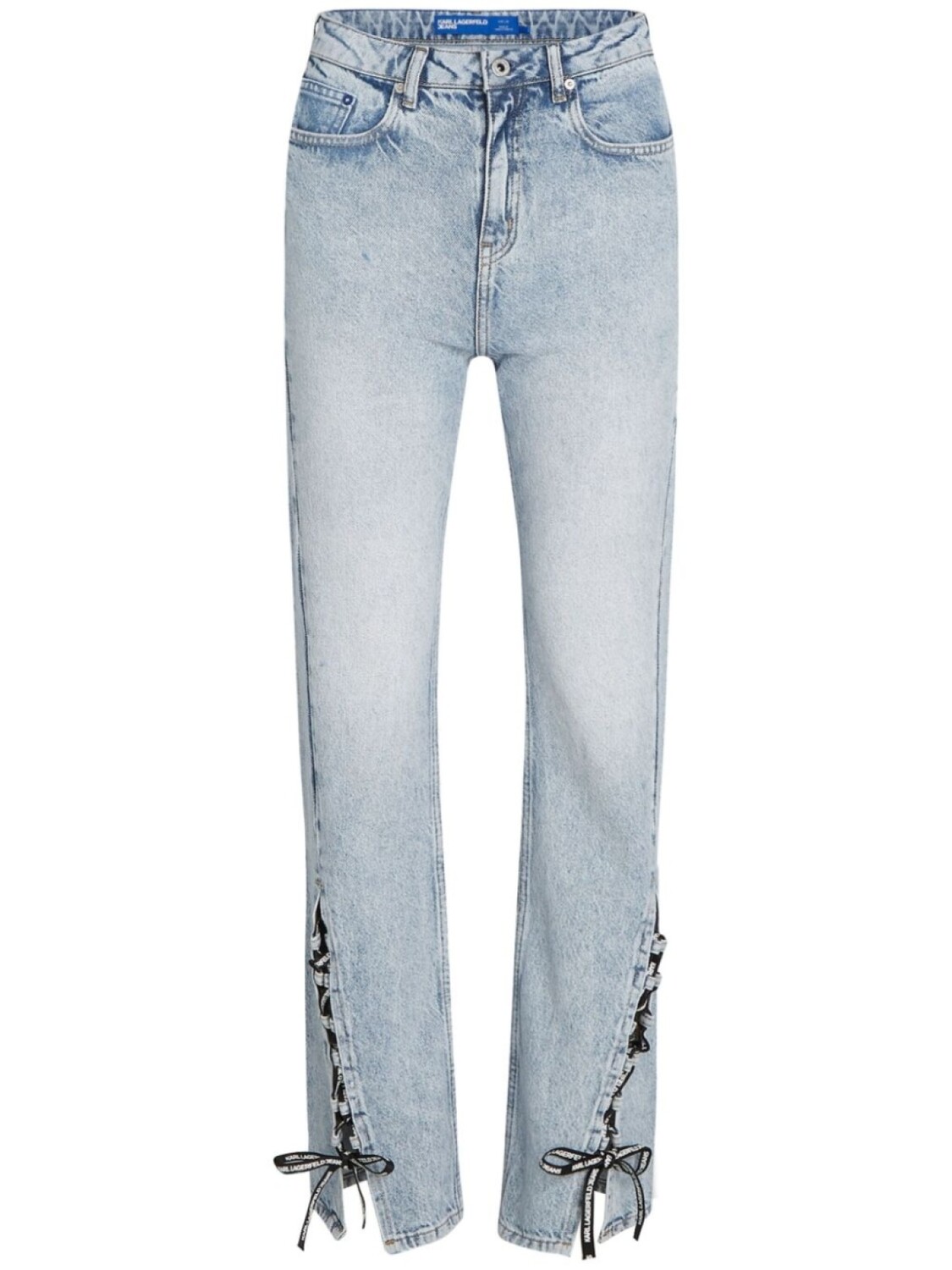 

Karl Lagerfeld Jeans джинсы с завышенной талией и шнуровкой, синий