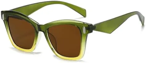 

Женские солнцезащитные очки, модные винтажные солнцезащитные очки, женские очки с защитой от УФ-излучения UV400, мужские солнцезащитные очки MTZJH, Green Yellow