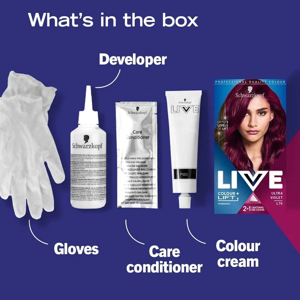 Стойкая краска для волос Live XXL 76 Ultra Violet от Schwarzkopf Live, Ultra Violet — фото 4