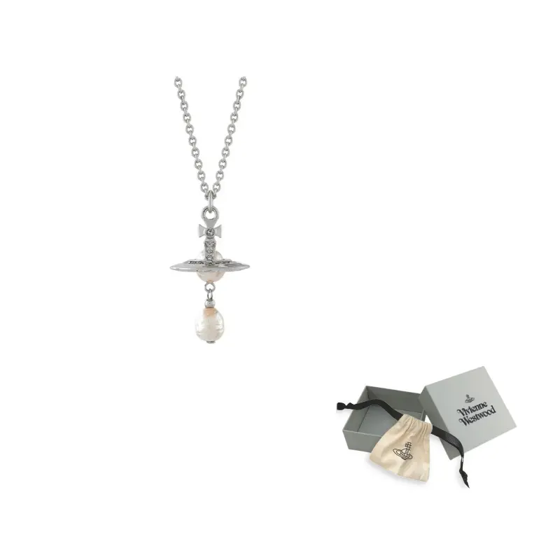 

Vivienne Westwood Серебряное колье с кристаллом для женщин Silver
