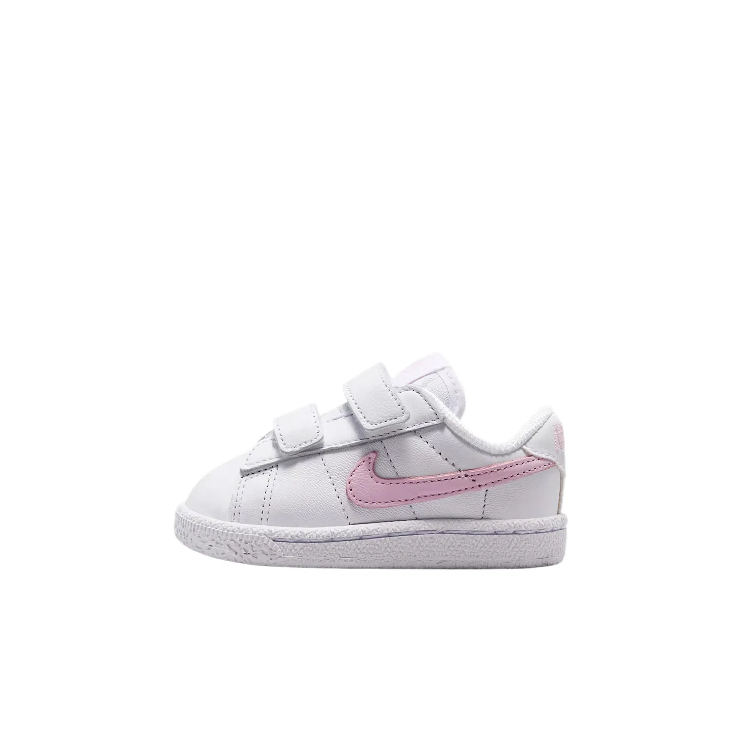 Кроссовки теннисные низкие Nike Classic Leather для малышей бело-розовые