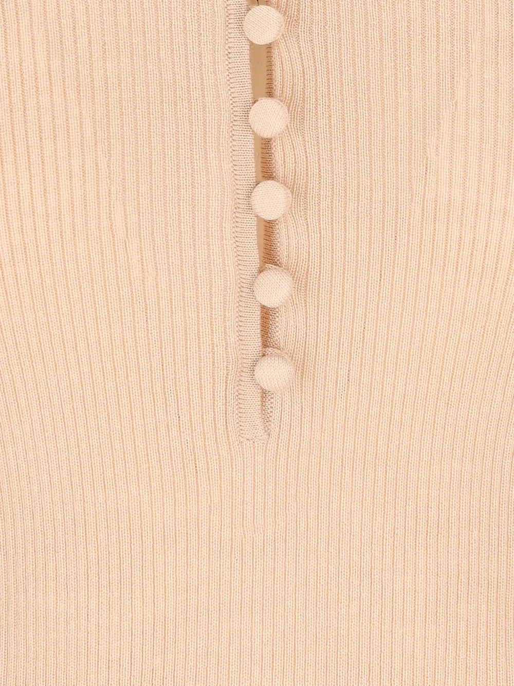 Футболка в рубчик с застежкой на пуговицы (стиль Henley) CHLOÉ, розовый — фото 3