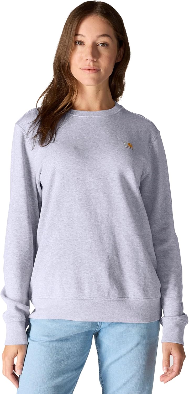 

Carhartt женская толстовка с круглым вырезом Relaxed Fit Midweight French Terry, Mica