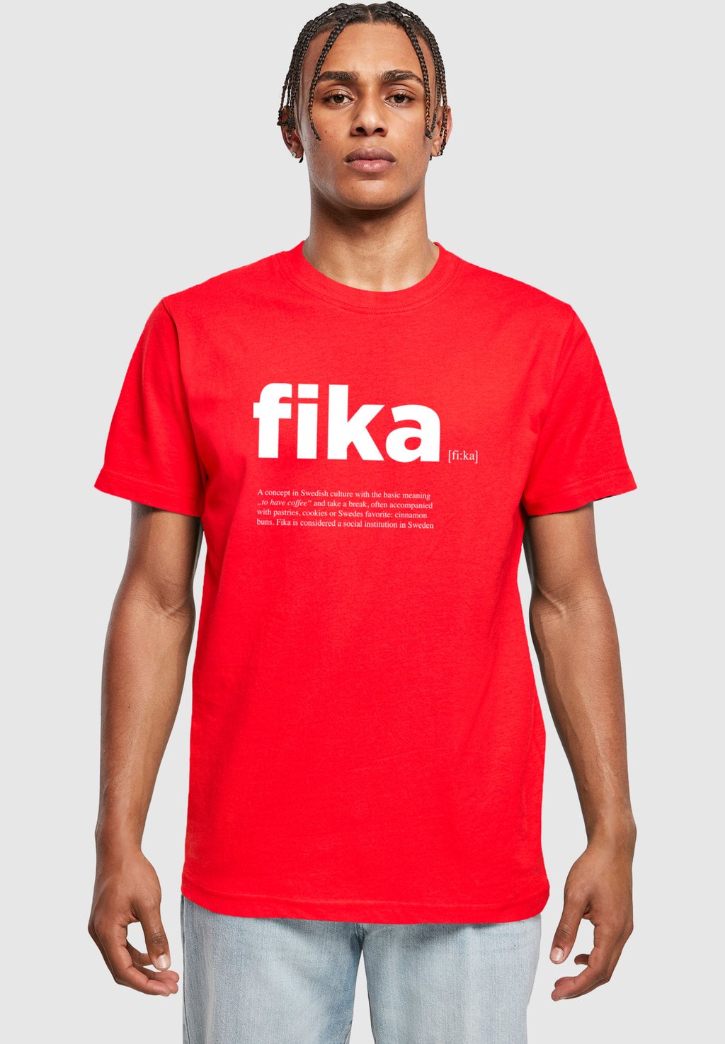 

Рубашка с принтом FIKA DEFINITION Mister Tee, красный