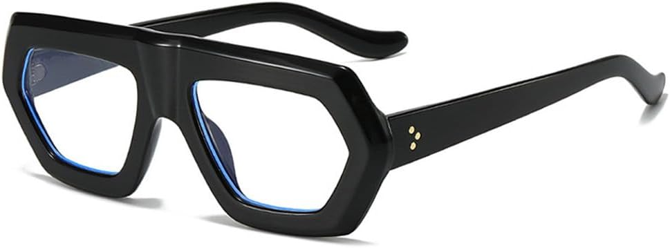 

Женские солнцезащитные очки неправильной формы с градиентным переходом цвета, защита от УФ-излучения UV400, ретро-очки для мужчин с прозрачными линзами HVTVTLA, Black Clear