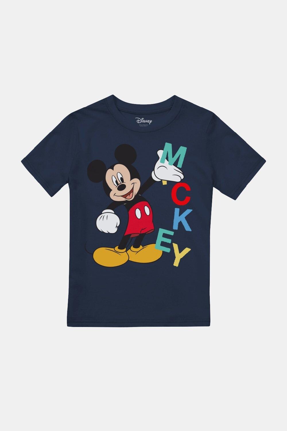 

Футболка с надписью «Микки Маус» для мальчиков Disney, синий