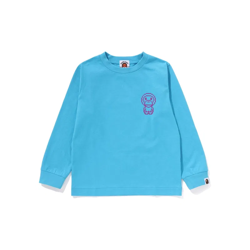 Детская футболка с круглым вырезом A BATHING APE, Blue BLX