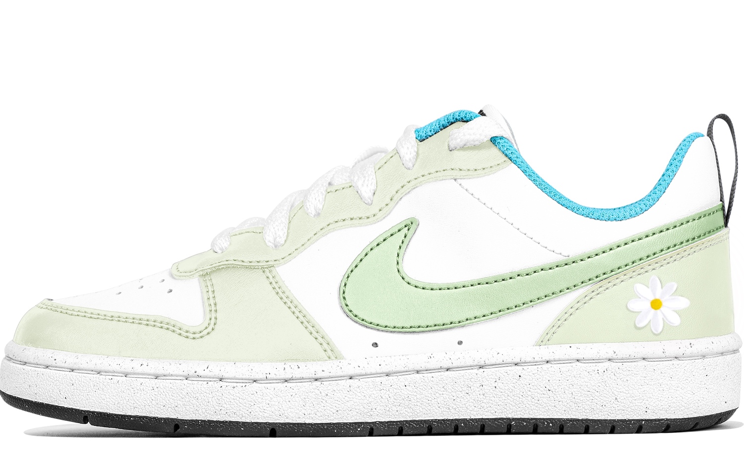 

Nike Кроссовки Court Borough Low Cushioning, Wear Resistant Low Top Kids' Skateboarding Shoes Light Green Teenagers