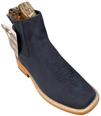Мужские ботинки Dona Michi Cowboy из кожи, слипоны, на щиколотку, с квадратным носком, черный — фото 4