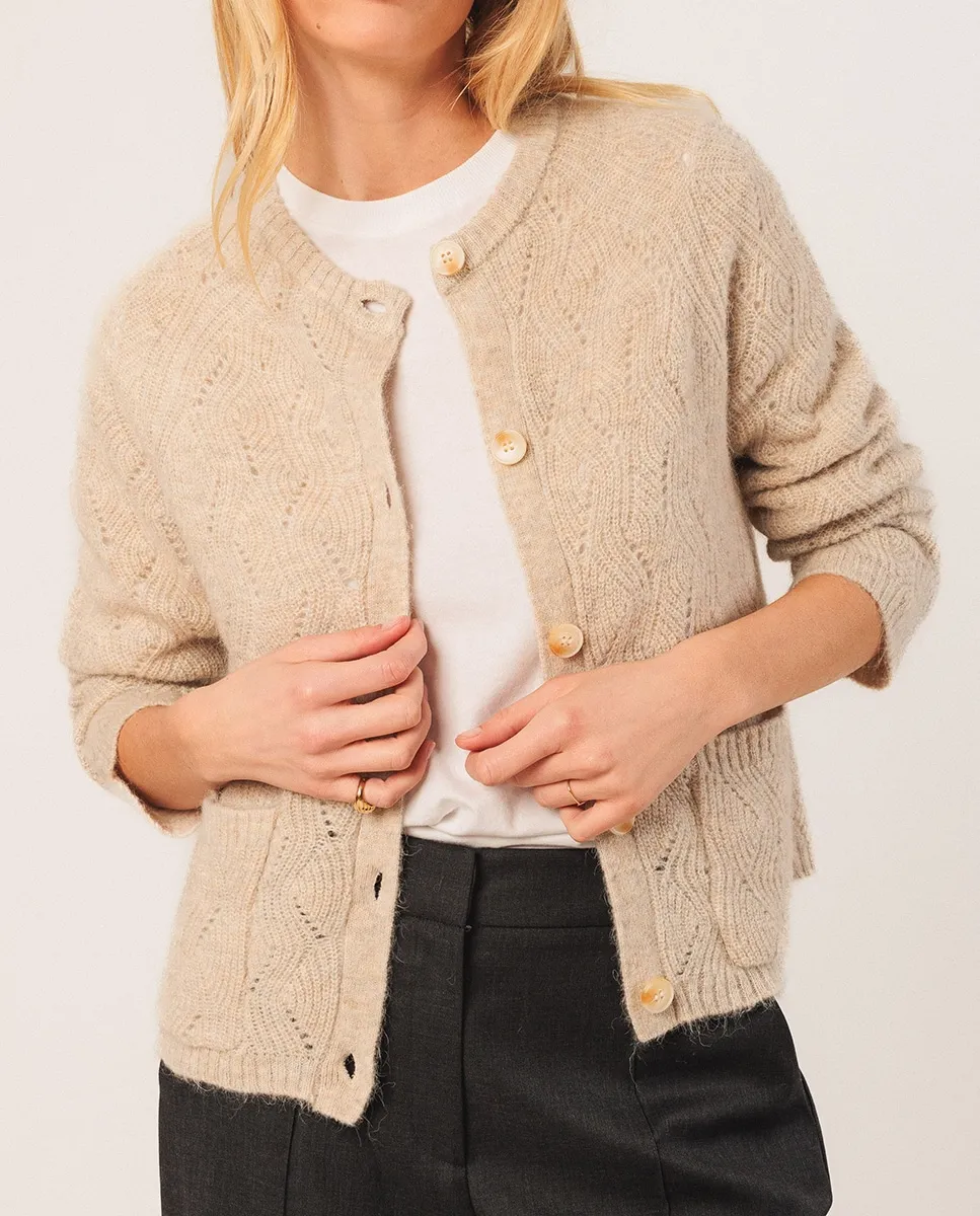 

Женская куртка с длинным рукавом и круглым вырезом Indi & Cold, светло-бежевый