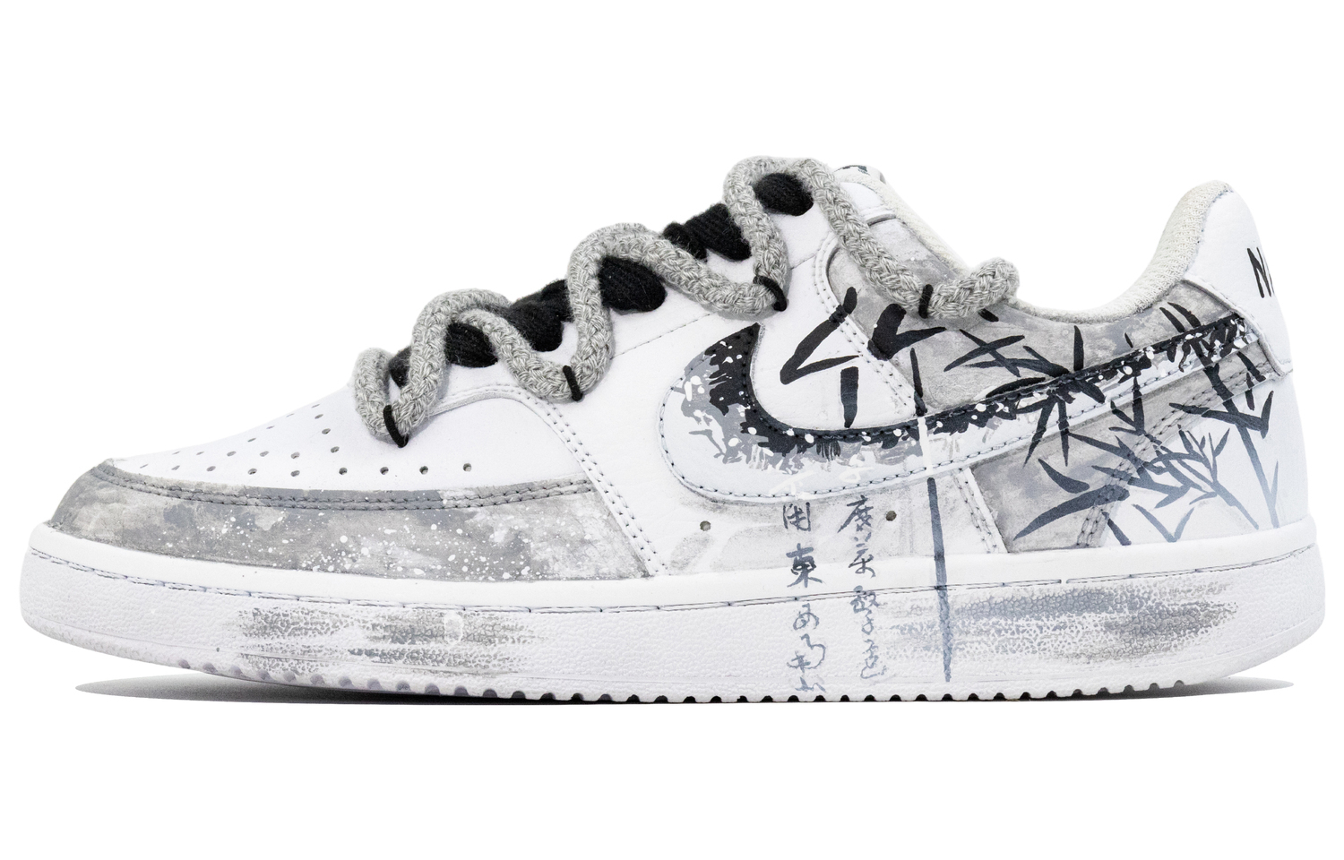 

Nike Court Vision 1 скейтборд обувь мужские лоу-топ белый черный серый цветовая схема ink wash