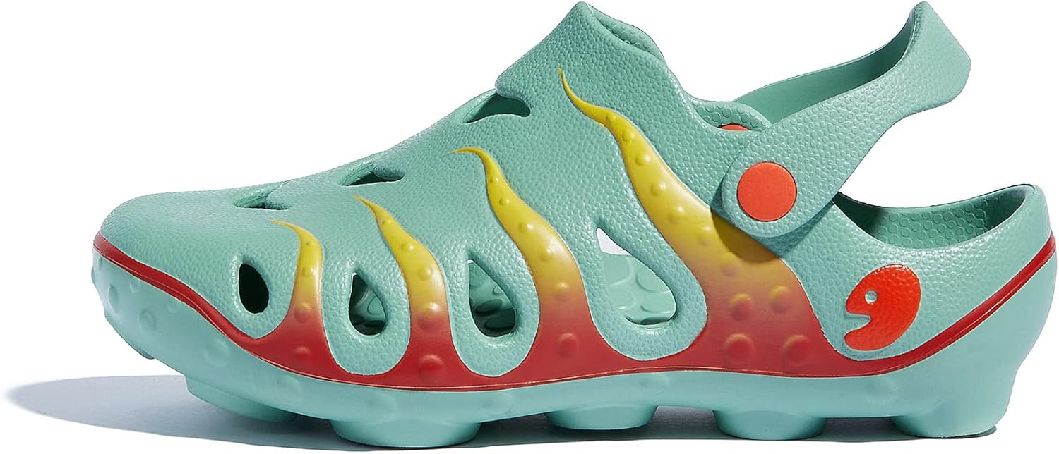 

Мужские садовые сабо UIN, слипоны, пляжные тапочки-сандалии с осьминогом, зеленый