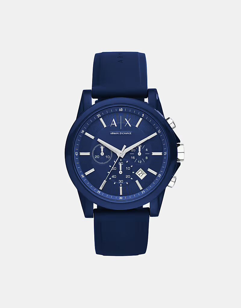 

Часы-хронограф Armani Exchange AX1327 из силикона синего цвета