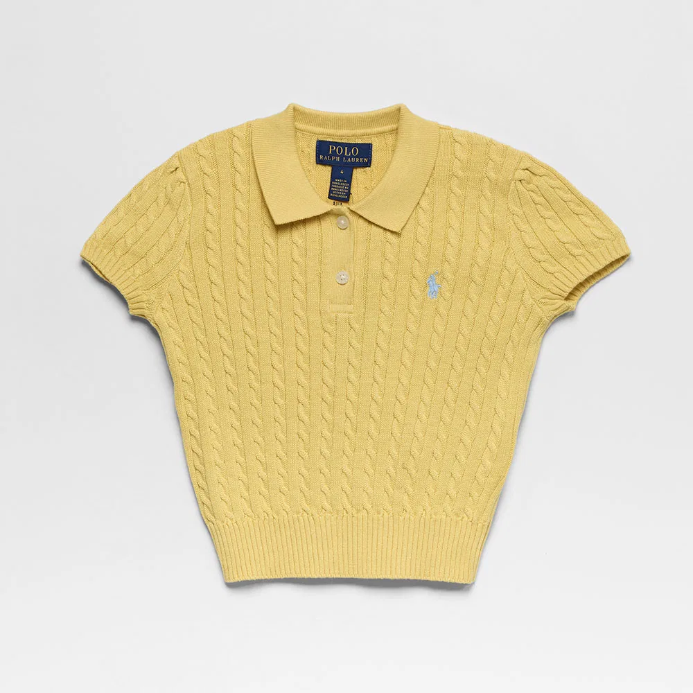 Детский хлопковый свитер-поло Minicbl желтый от Polo Ralph Lauren Children