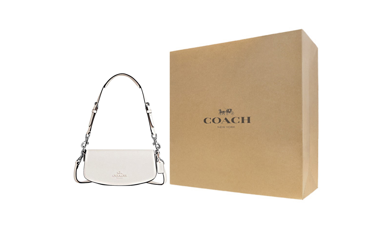 

Coach Кожаная сумка через плечо, сумка-кроссбоди, маленькая женская сумка белого цвета