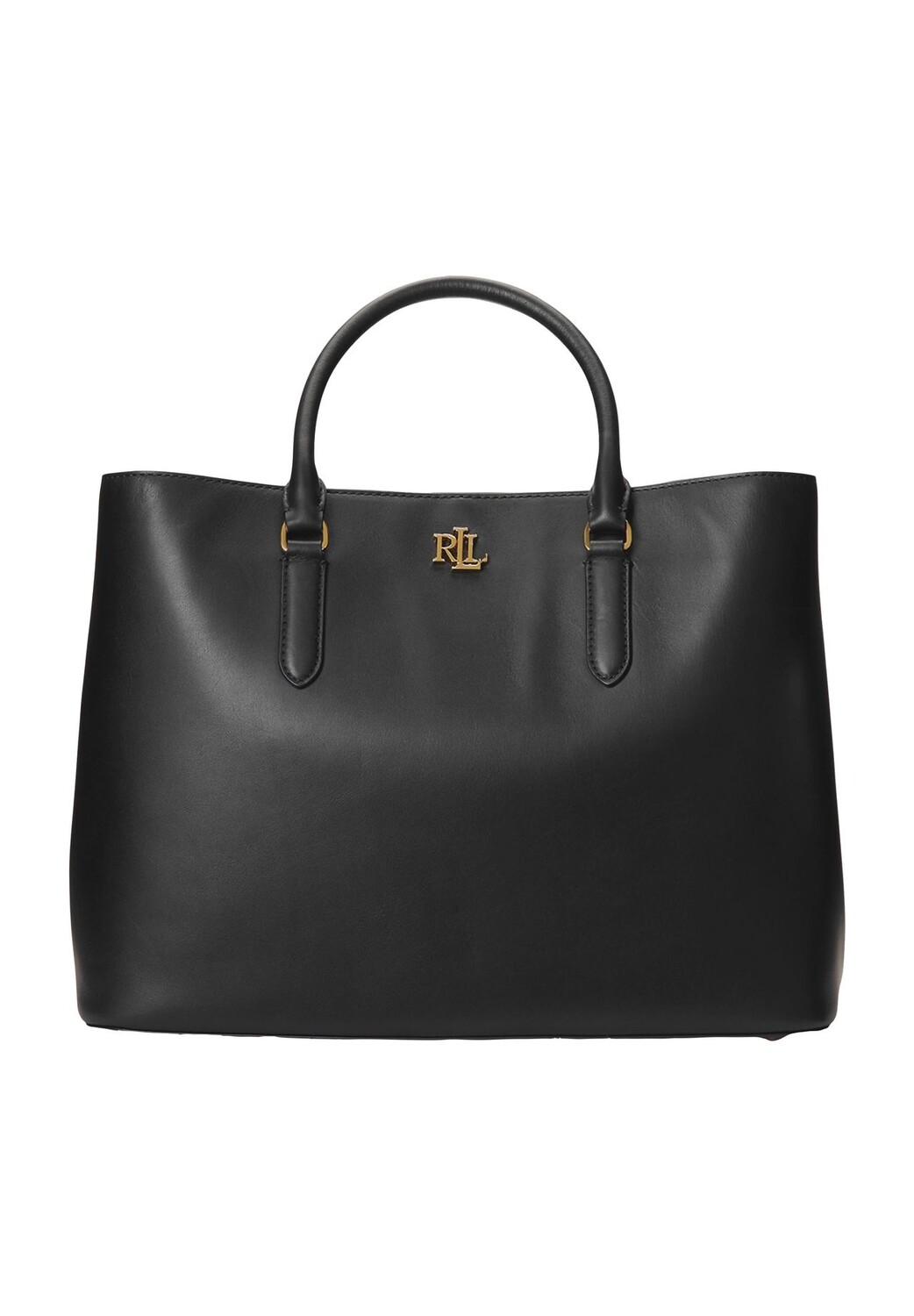 

Шопер кожаный, с выдвижным отделением, однотонный, женский LAUREN RALPH LAUREN, черный