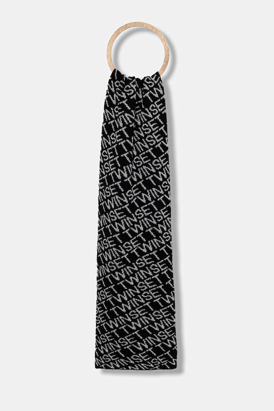 

Шарф из смесовой шерсти Twinset, черный