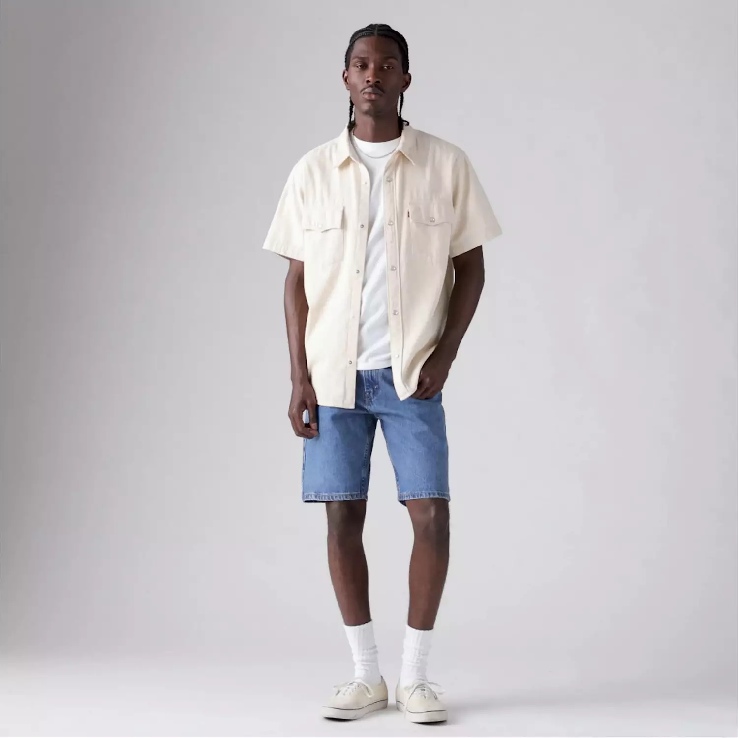 405 стандартные мужские шорты 10 дюймов Levi's, цвет Medium Score - Medium Wash - Non Stretch — фото 4
