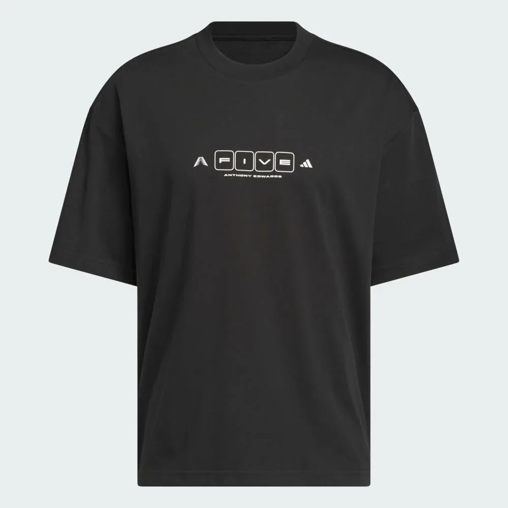 Футболка с коротким рукавом Anthony Edwards World of Five Adidas, black — фото 4